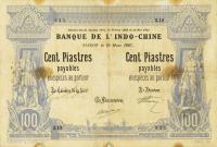 Gallery image for French Indo-China p33: 100 Piastres