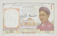p54c from French Indo-China: 1 Piastre from 1946