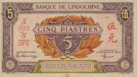 p64 from French Indo-China: 5 Piastres from 1942