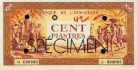 Gallery image for French Indo-China p66s: 100 Piastres