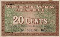 Gallery image for French Indo-China p86c: 20 Cents