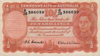 p25d from Australia: 10 Shillings from 1952