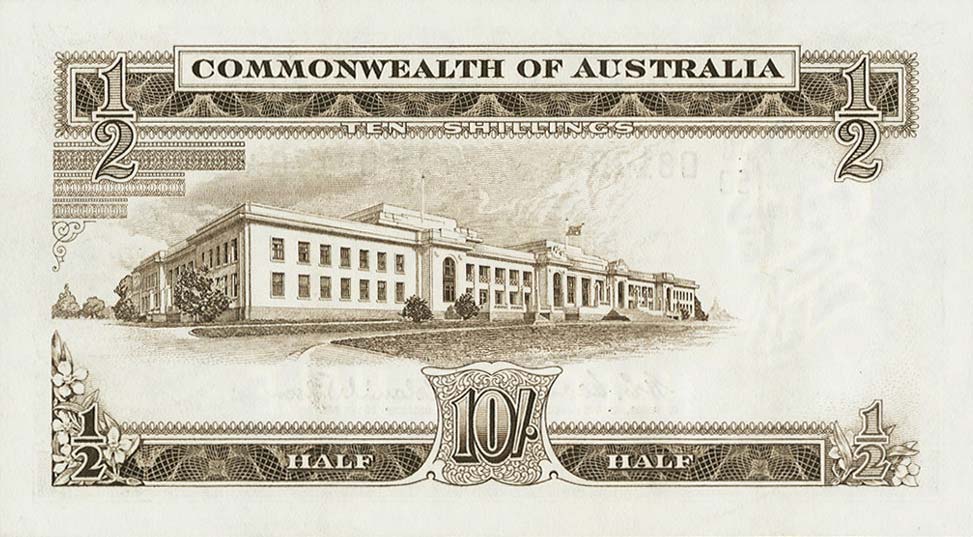 Back of Australia p33r: 10 Shillings from 1961