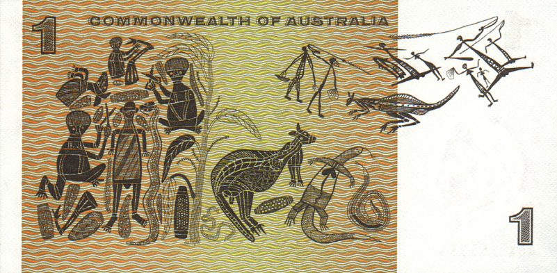 Back of Australia p37c: 1 Dollar from 1966