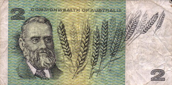 Back of Australia p38b: 2 Dollars from 1966