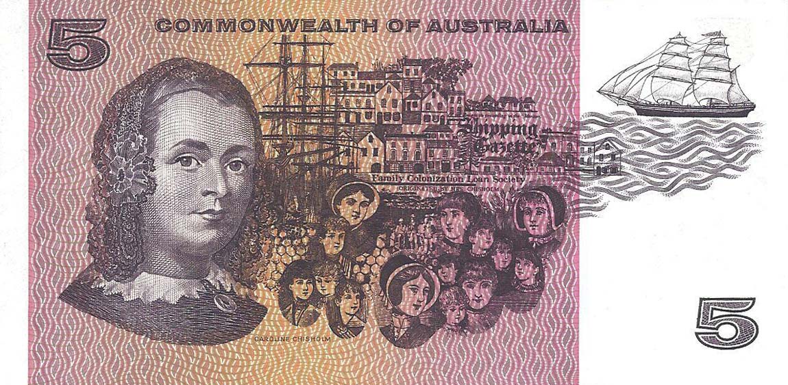 Back of Australia p39c: 5 Dollars from 1967