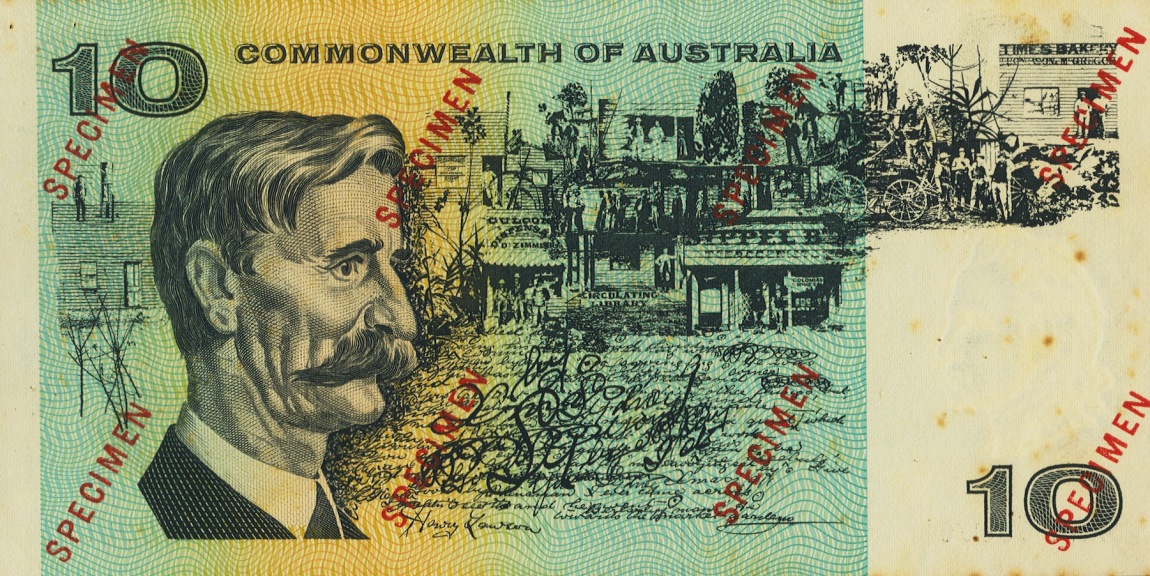 Back of Australia p40s2: 10 Dollars from 1966