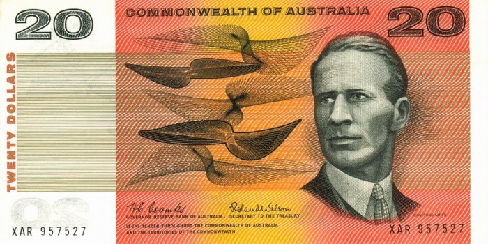 Front of Australia p41a: 20 Dollars from 1966