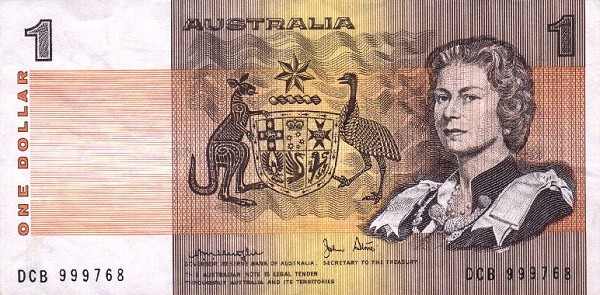 Front of Australia p42c: 1 Dollar from 1974