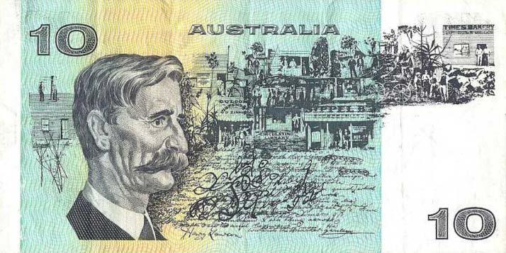 Back of Australia p45b: 10 Dollars from 1974