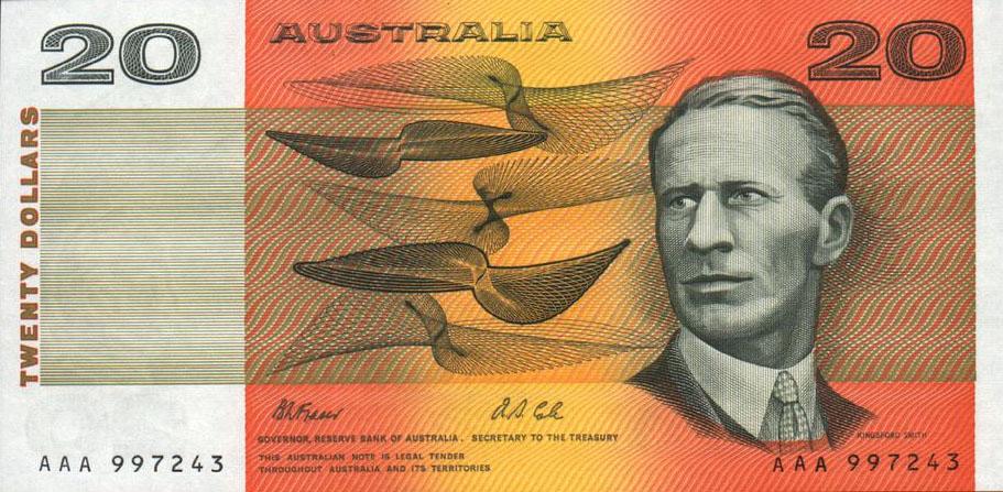 Front of Australia p46h: 20 Dollars from 1974