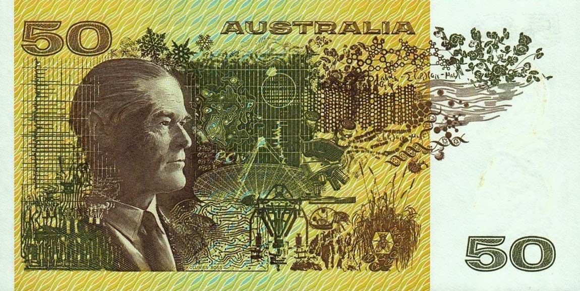 Back of Australia p47c: 50 Dollars from 1973