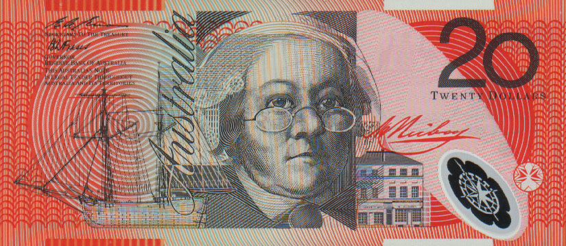 Front of Australia p53a: 20 Dollars from 1994