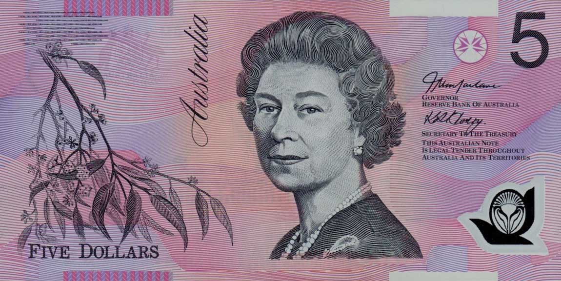 Front of Australia p57a: 5 Dollars from 2002