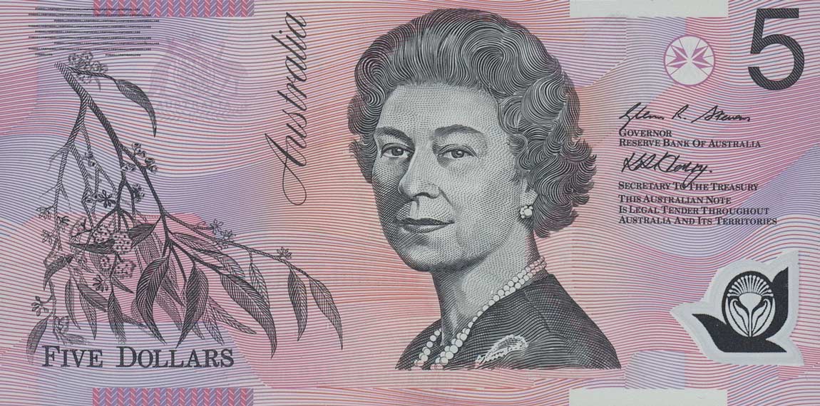 Front of Australia p57f: 5 Dollars from 2007