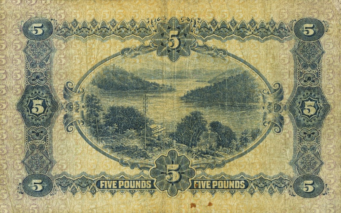 Back of Australia p5a: 5 Pounds from 1913