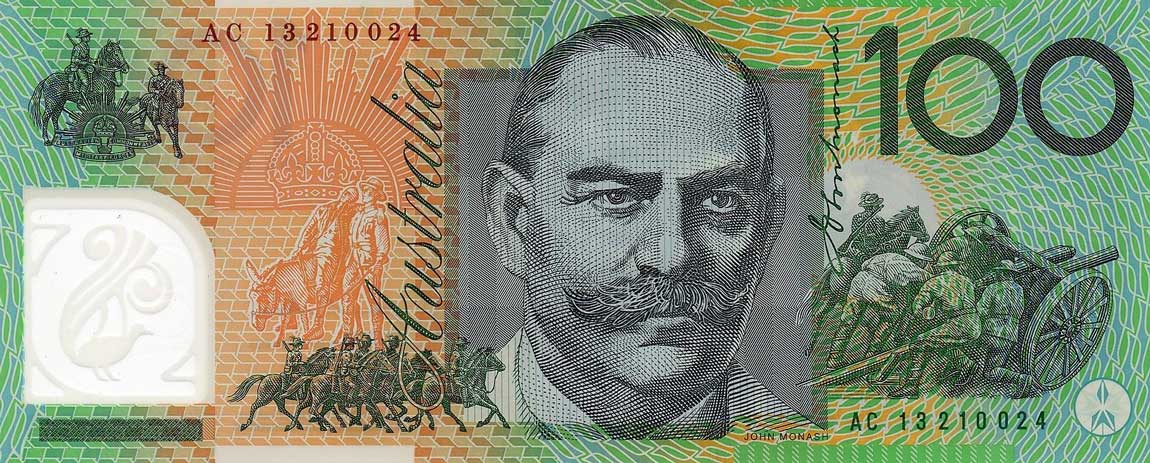 Back of Australia p61d: 100 Dollars from 2013