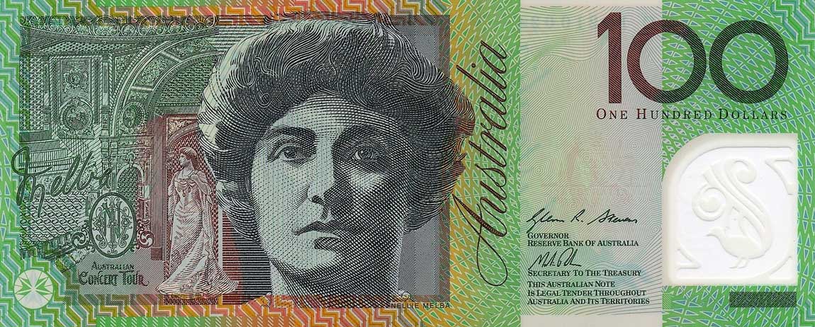 Front of Australia p61d: 100 Dollars from 2013