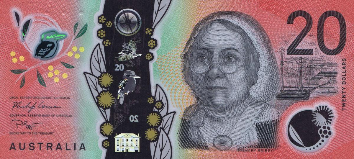 Front of Australia p64a: 20 Dollars from 2019
