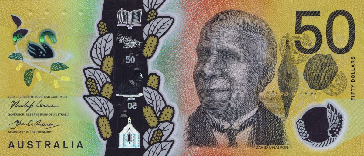 Front of Australia p65a: 50 Dollars from 2018