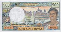 p1a from French Pacific Territories: 500 Francs from 1992