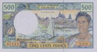 p1h from French Pacific Territories: 500 Francs from 1992