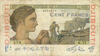 p19Aa from French Somaliland: 100 Francs from 1946