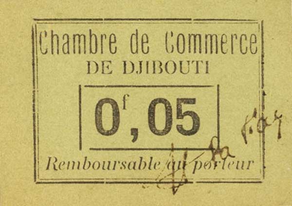 Front of French Somaliland p21: 5 Centimes from 1919