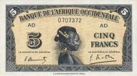 Gallery image for French West Africa p28b: 5 Francs