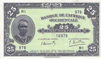 p30b from French West Africa: 25 Francs from 1942