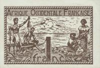 Gallery image for French West Africa p34a: 1 Franc
