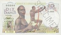 Gallery image for French West Africa p37s: 10 Francs