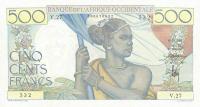 Gallery image for French West Africa p41a: 500 Francs