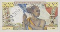 Gallery image for French West Africa p41s: 500 Francs