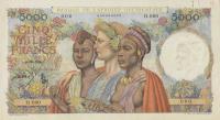 Gallery image for French West Africa p43s: 5000 Francs