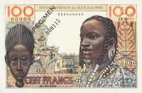 Gallery image for French West Africa p46s: 100 Francs