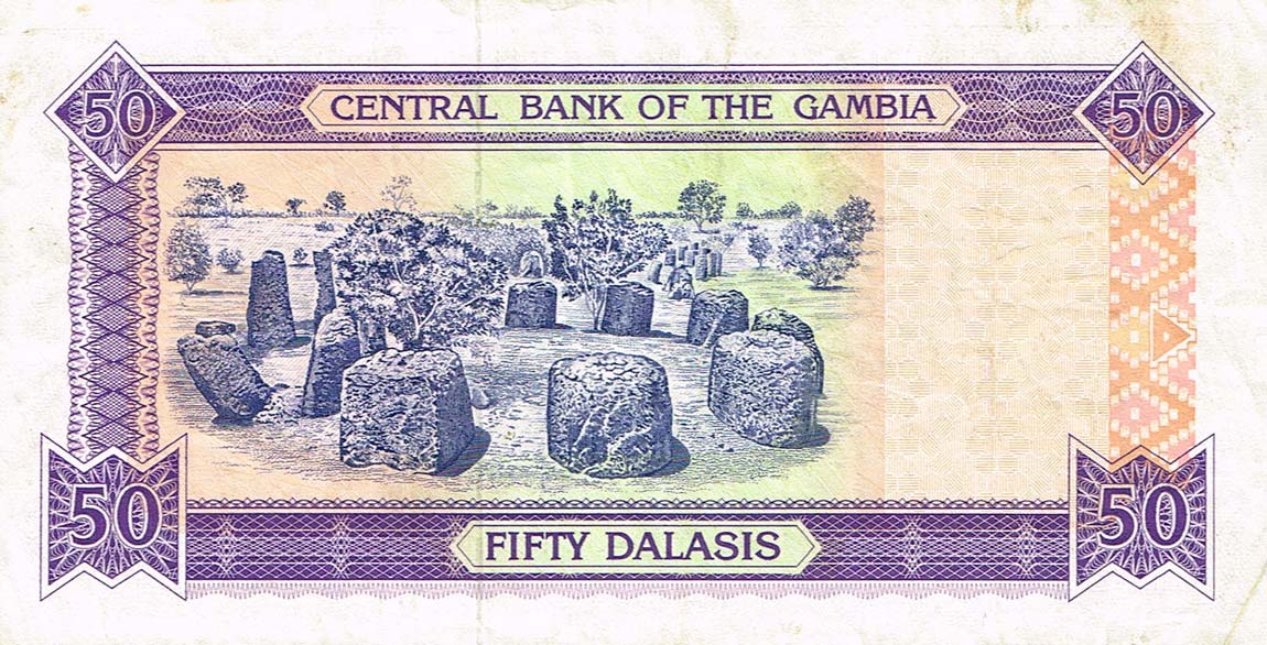 Back of Gambia p19a: 50 Dalasis from 1996