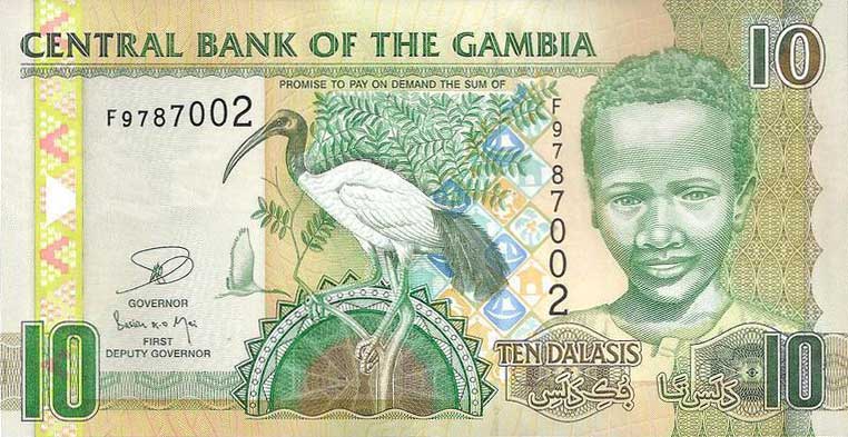 Front of Gambia p26c: 10 Dalasis from 2006