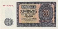 p19r from German Democratic Republic: 20 Deutsche Mark from 1955