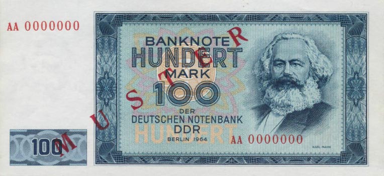 Front of German Democratic Republic p26s: 100 Mark from 1964