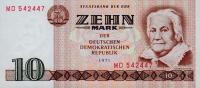 p28a from German Democratic Republic: 10 Mark from 1971