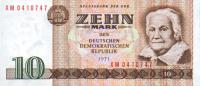 p28b from German Democratic Republic: 10 Mark from 1971
