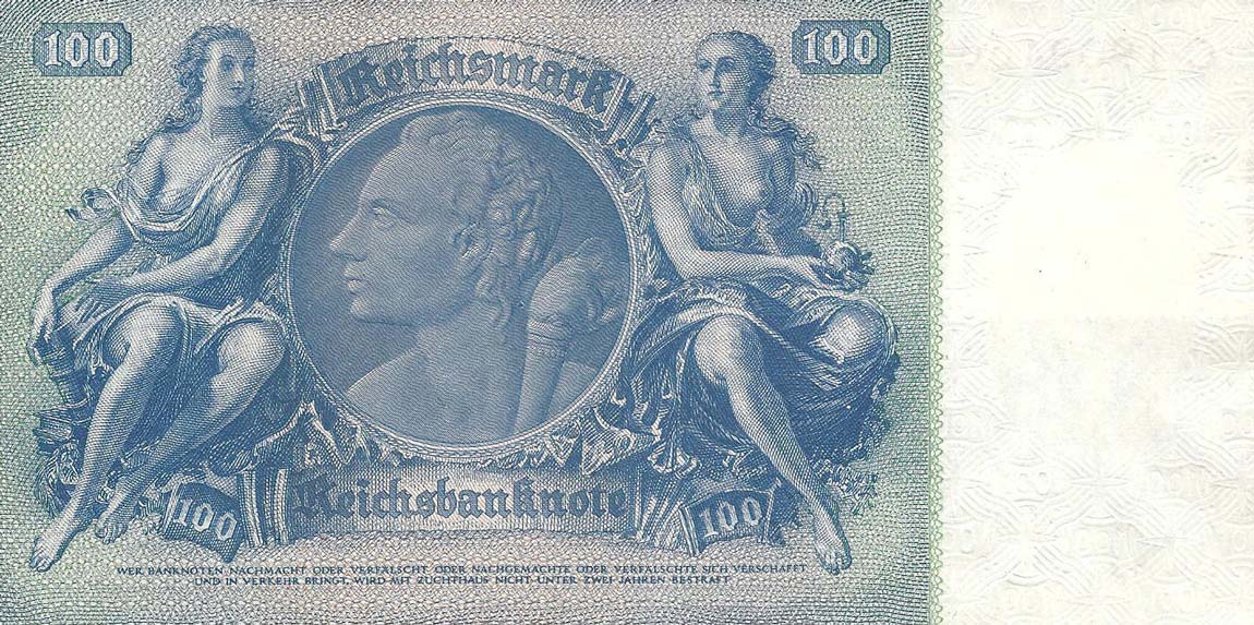 Back of German Democratic Republic p7b: 100 Deutsche Mark from 1948
