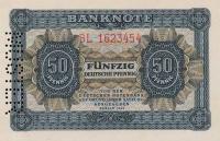 p8s from German Democratic Republic: 50 Deutsche Pfennig from 1948