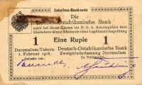p20a from German East Africa: 1 Rupie from 1916