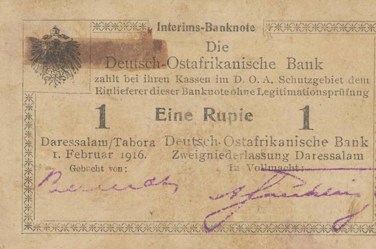Front of German East Africa p27a: 1 Rupie from 1915