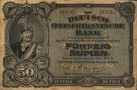 p3a from German East Africa: 50 Rupien from 1905