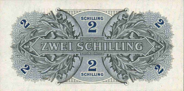 Back of Austria p104b: 2 Schilling from 1944