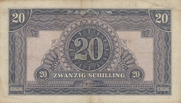Back of Austria p107a: 20 Schilling from 1944