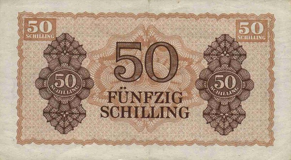 Back of Austria p109: 50 Schilling from 1944